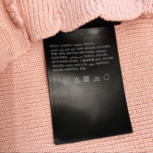 πHPπ bebe Pastel Pink Sleeveless Cropped Sweater Top with Ruffles - Picture 6 of 8